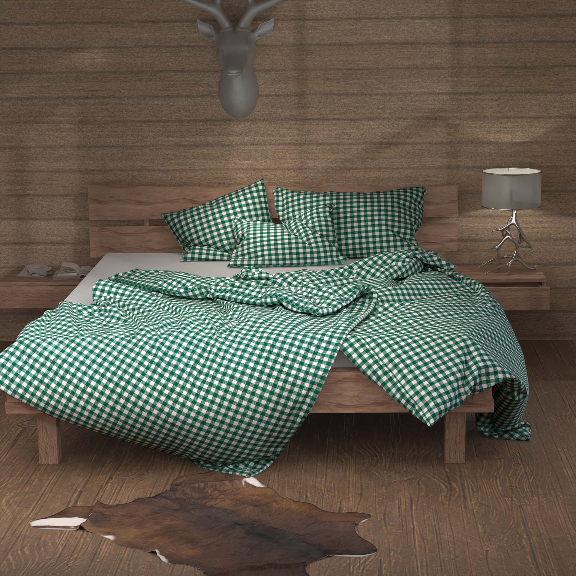 Lotus Bettwäsche Flanell Kölsch grün